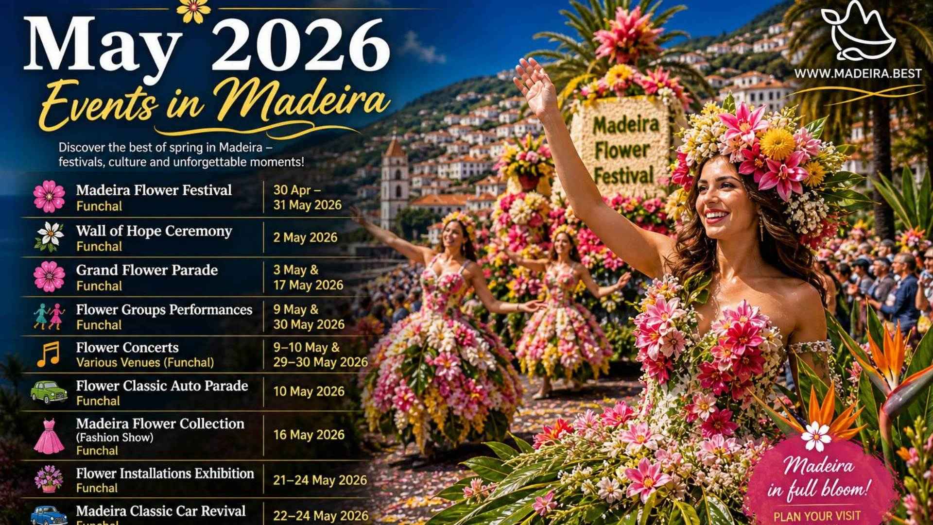 May Events in Madeira – Flower Festival, Culture & Spring Highlights