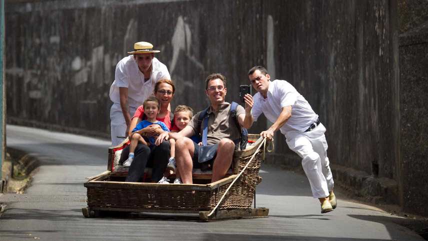 Best activities for families in Madeira island - toboggan ride Best activities for families in Madeira island - toboggan ride
