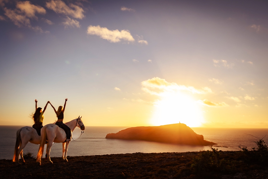 Horse Riding in Porto Santo &ndash; Vigia das Baleias Sunset Experience