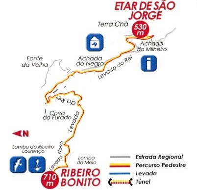 Levada Rei Hiking Trail Map