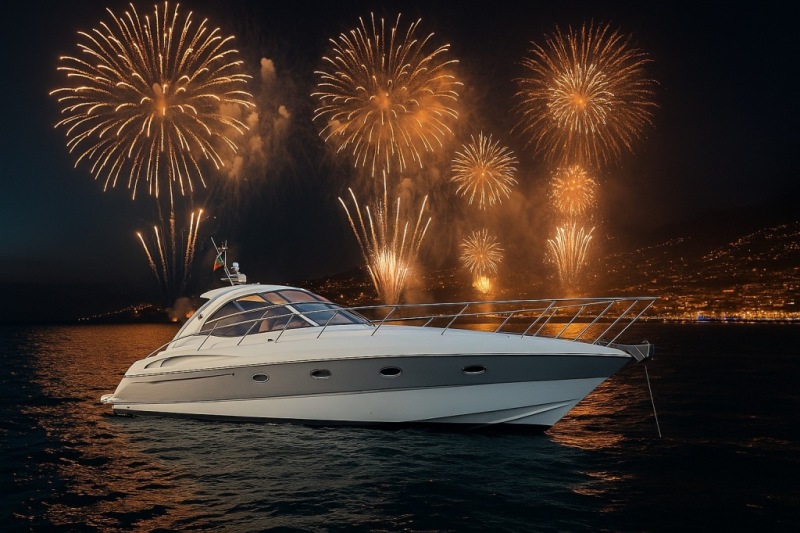 Madeira Atlantic Festival Fireworks Cruise on a Private Yacht