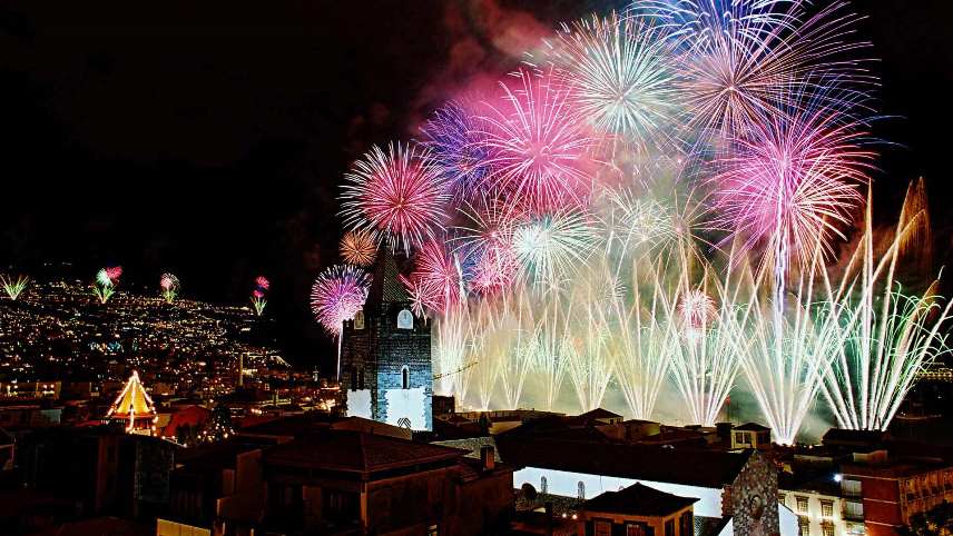 Madeira New Year's Eve by the sea