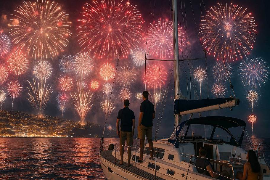 Sail into the New Year – Private Fireworks Cruise with Chef & Champagne Sail into the New Year – Private Fireworks Cruise with Chef & Champagne