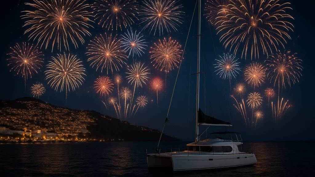 Small Group Catamaran for Madeira Reveillon Fireworks Show Small Group Catamaran for Madeira Reveillon Fireworks Show